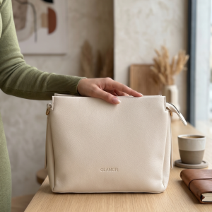 شنطة ستاتي ابيض جلد