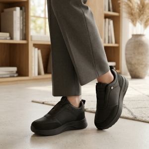 بوط ستاتي ابيض جلد