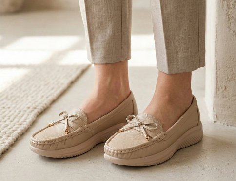 حذاء كاجوال اسود جلد