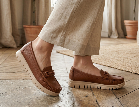 حذاء كاجوال اسود جلد