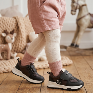 بوط اطفال اسود جلد