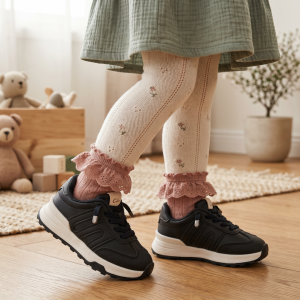 بوط ولادي اسود جلد