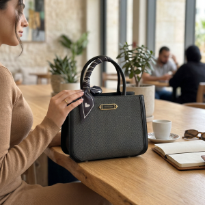 شنطة ستاتي اسود جلد