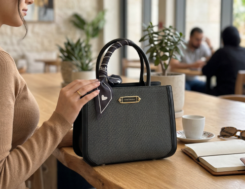 شنطة ستاتي اسود جلد